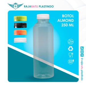 Botol Almond 250 ml + Setcap Putih