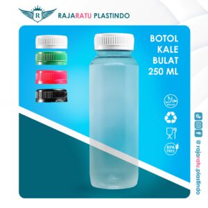 Botol Kale 250 ml Bulat + Setcap Putih