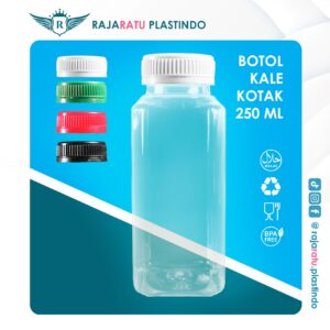 Botol Kale 250 ml Kotak + Setcap Putih