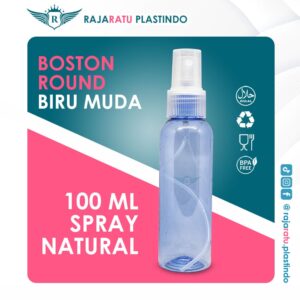 Botol BR 100 ml Biru Muda + Spray Natural