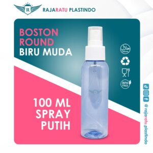 Botol BR 100 ml Biru Muda + Spray Putih