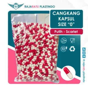 Cangkang Kapsul Size "0" Putih Scarlet - Kapsulindo